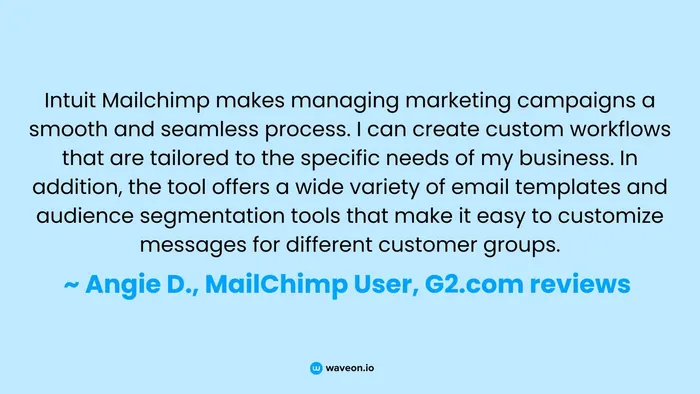 Mailchimp g2.com review