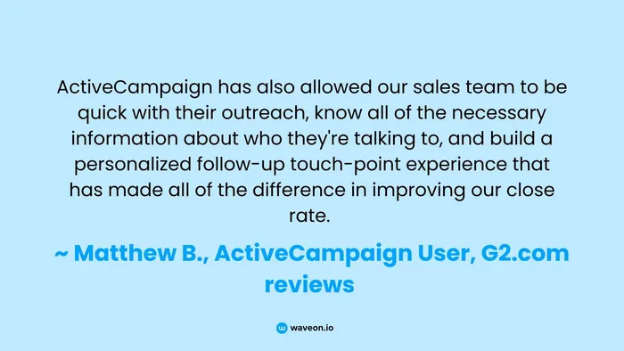 ActiveCampaign g2.com review