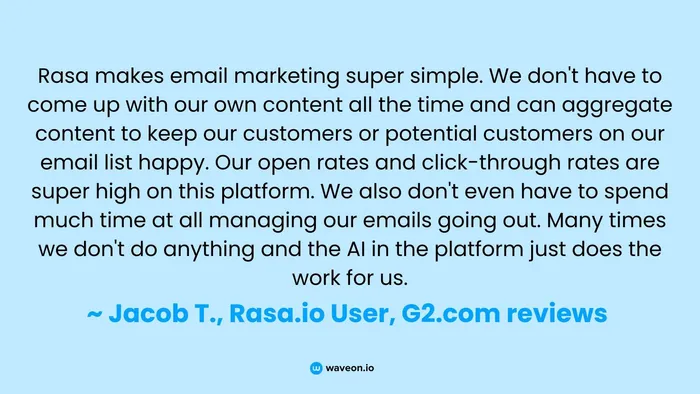 Rasa.io g2.com review