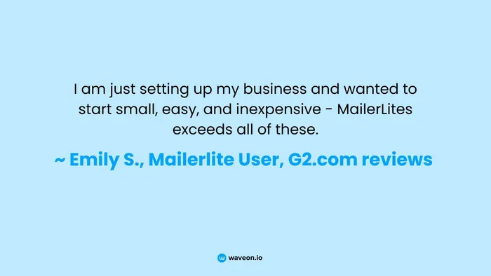Mailerlite g2.com review